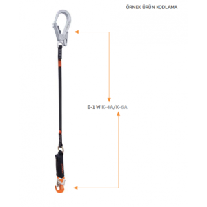 Kaya Safety E-1 W Tek Kol Şok Webbing Elastik Lanyard 2