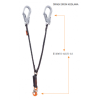 Kaya Safety E-3 W Çift Kol Şok Webbing Elastik Lanyard 1