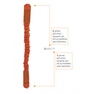 Kaya Safety EL-1 Tek Kol Şok Emicili Elastik Lanyard 2