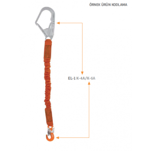 Kaya Safety EL-1 Tek Kol Şok Emicili Elastik Lanyard