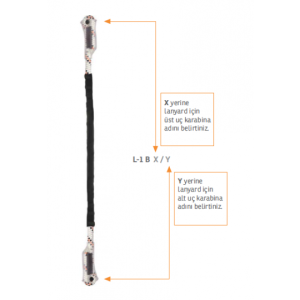 Kaya Safety L-1 B Tek Kol Braided Lanyard